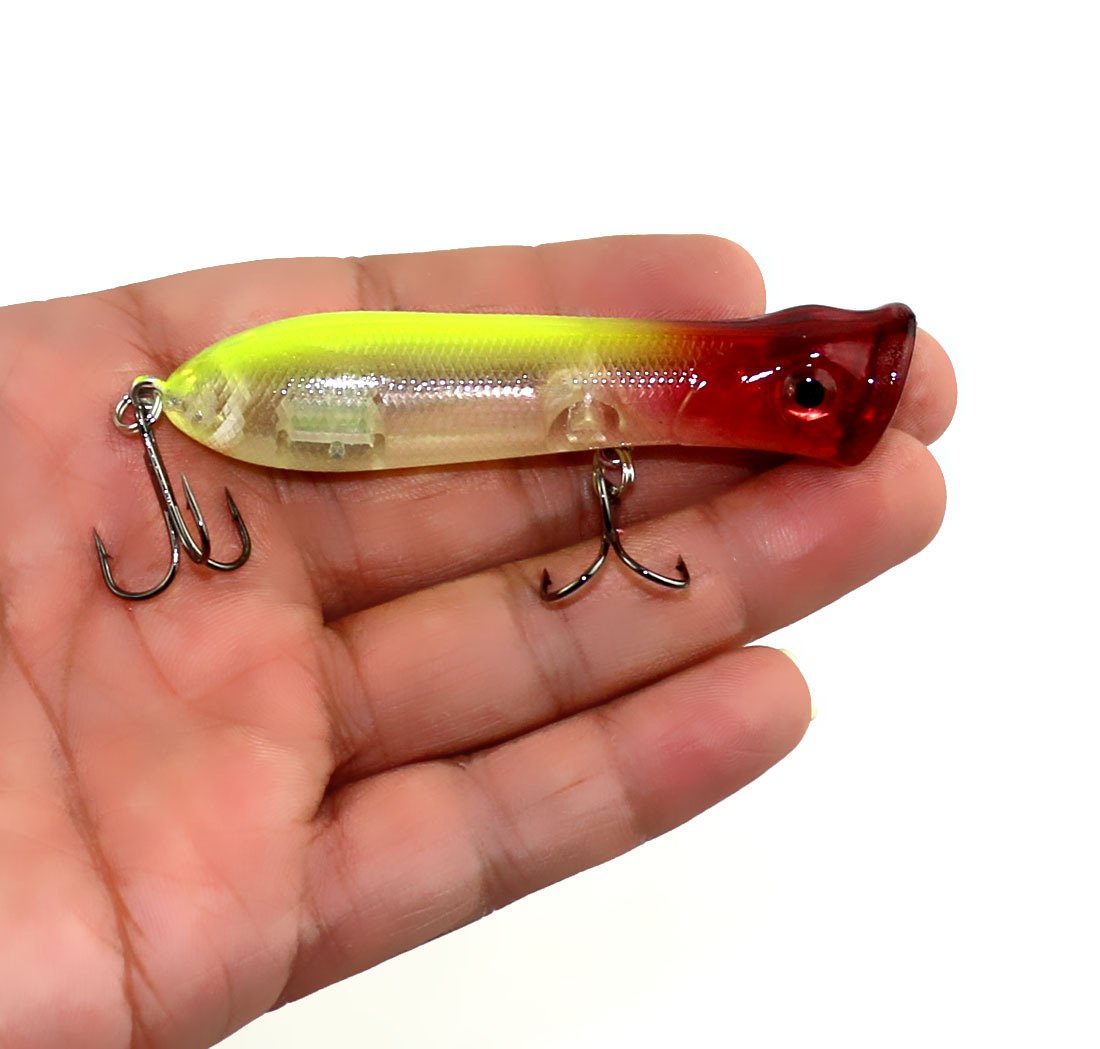 JSHANMEI Lot De 10 Leurres De Pêche Durs En Forme De Méné Avec Hameçon Triple - Appât De Pêche Réaliste - Yeux De Pêche 3D - Crankbait Pour Bar, Truite, Doré Jaune