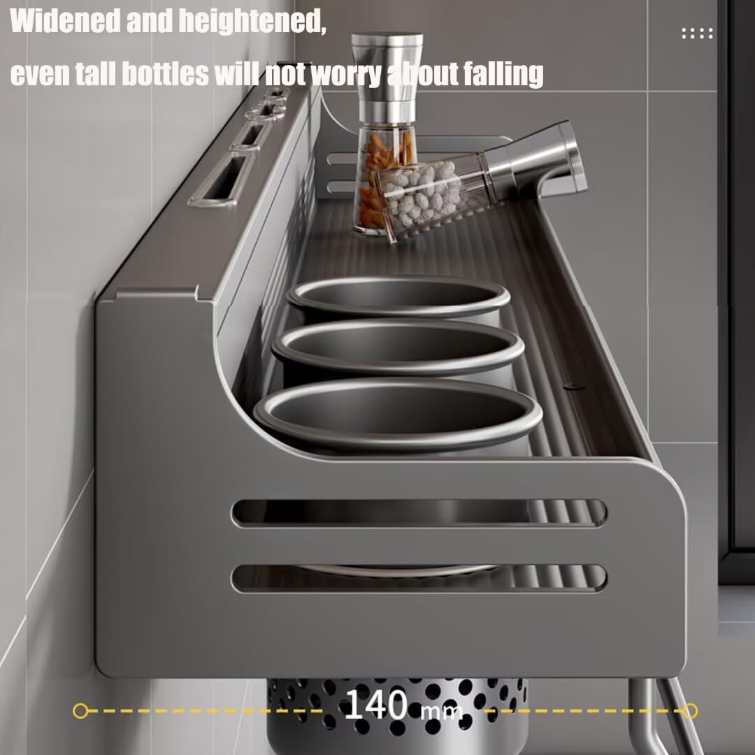 Estante de especias para colgar en la pared, organizador de utensilios de cocina para restaurantes, bares con organizador de condimentos, solución de almacenamiento que ahorra espacio