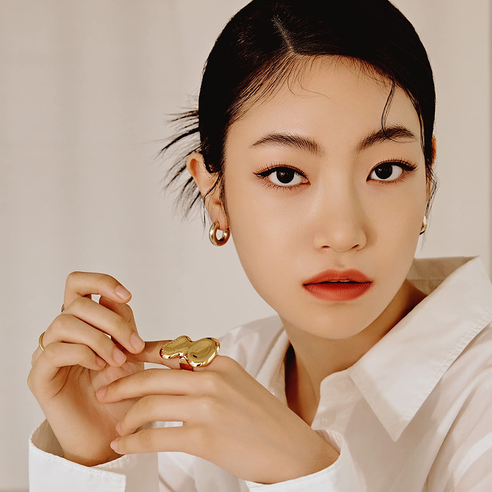 THE TOOL LABMIXING RING, Custom finger palette filled with your go-to colors, Fashionable design - Versatility - Easy-to-carry (Silver)