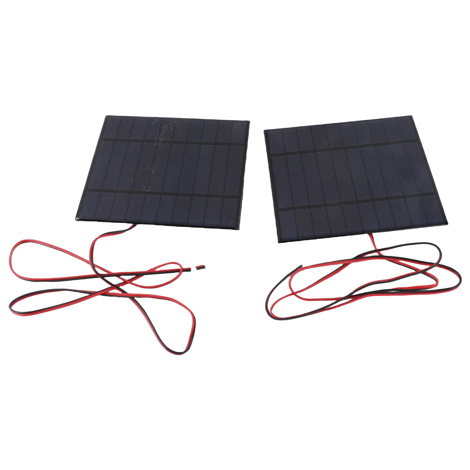 Modulo di Alimentazione Cella Pannello Solare DC5V 500mA 2 Pezzi con Cavo 100 Cm, Resistente Allae Al per Luci Solari del Prato, Caricabatterie per Cellulare, Torcia