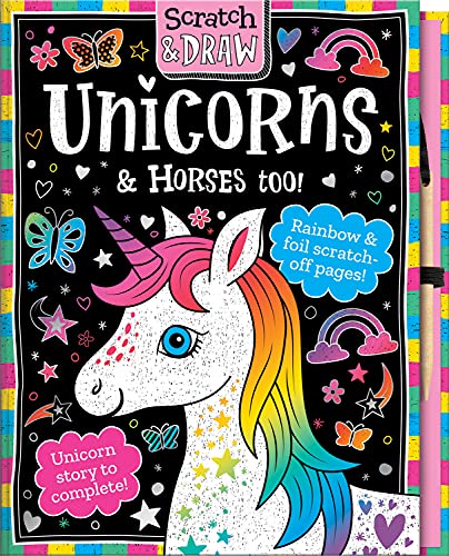 Scratch and Draw Horses and Unicorns