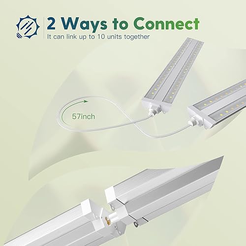 Miniatura 5 de FREELICHT Paquete de 11 luces LED de cultivo de 4 pies 60 W equivalente a 220 W luz solar integrada de espectro completo para plantas hidropónicas