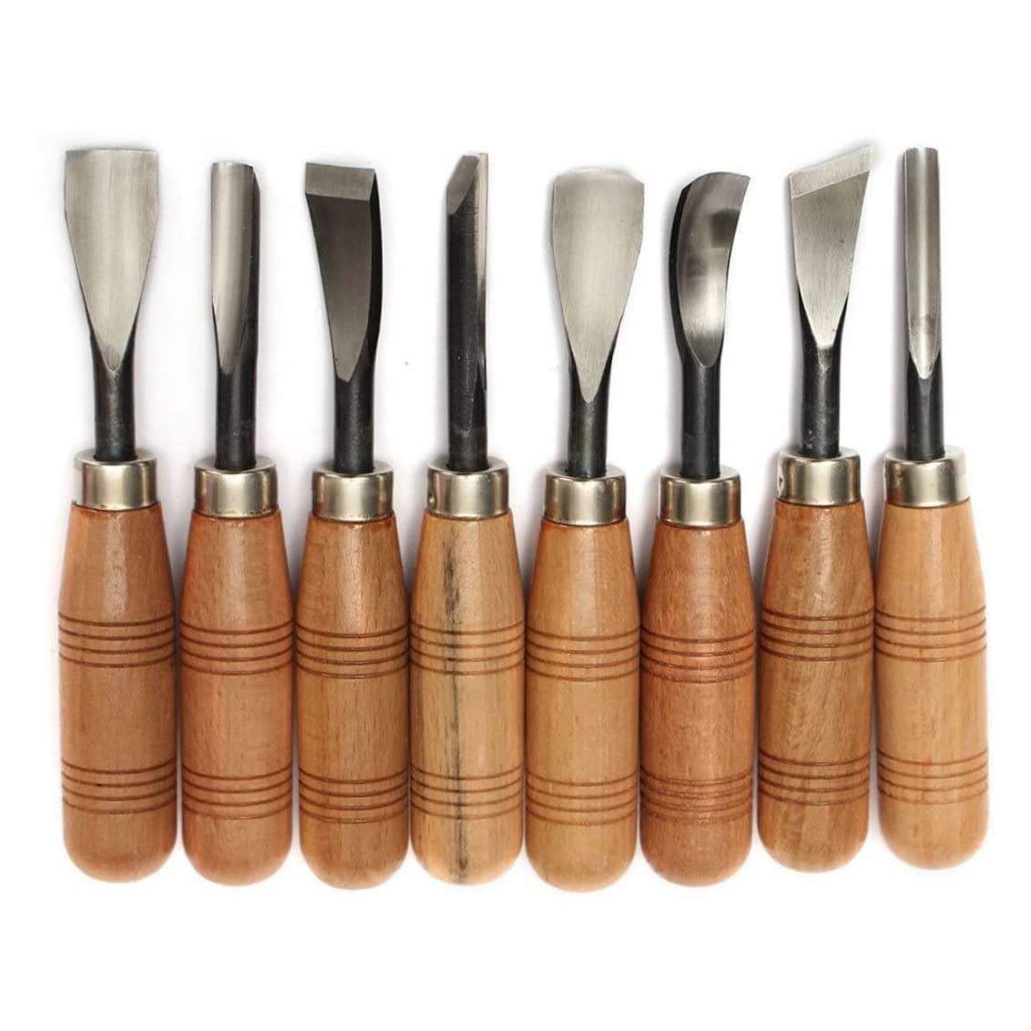 Juego De Cinceles para Carpintería Herramientas para Tallar Madera Gubias Profesionales Manuales Juego De Corte De Blanqueamiento De Acero Al Carbono para Escultura 8 Uds.