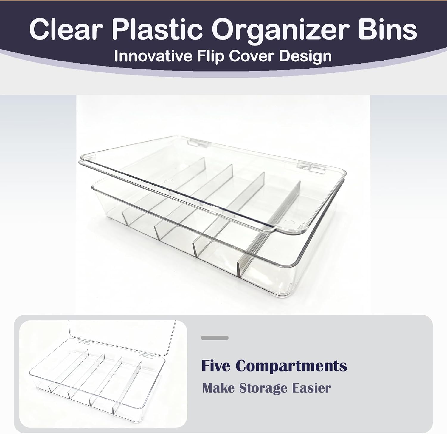 Sunglass Organizer, Plastic Stackable Eyeglass Case Storage for Multiple Glasses, Reading Glasses