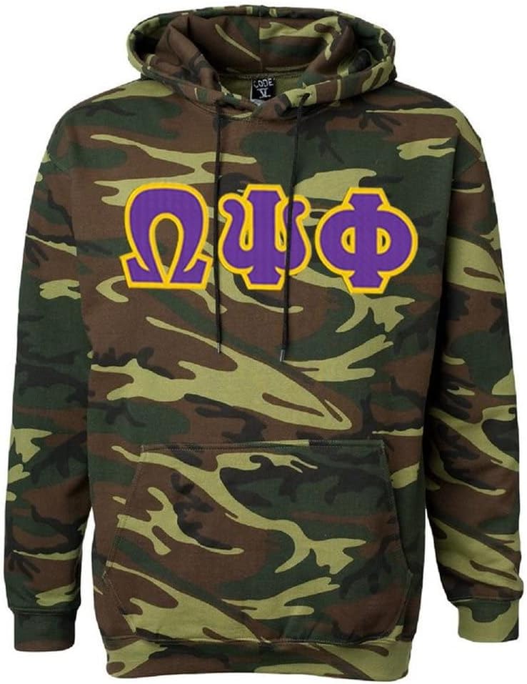 Omega Psi Phi Camo Pullover Hooded Sweatshirt