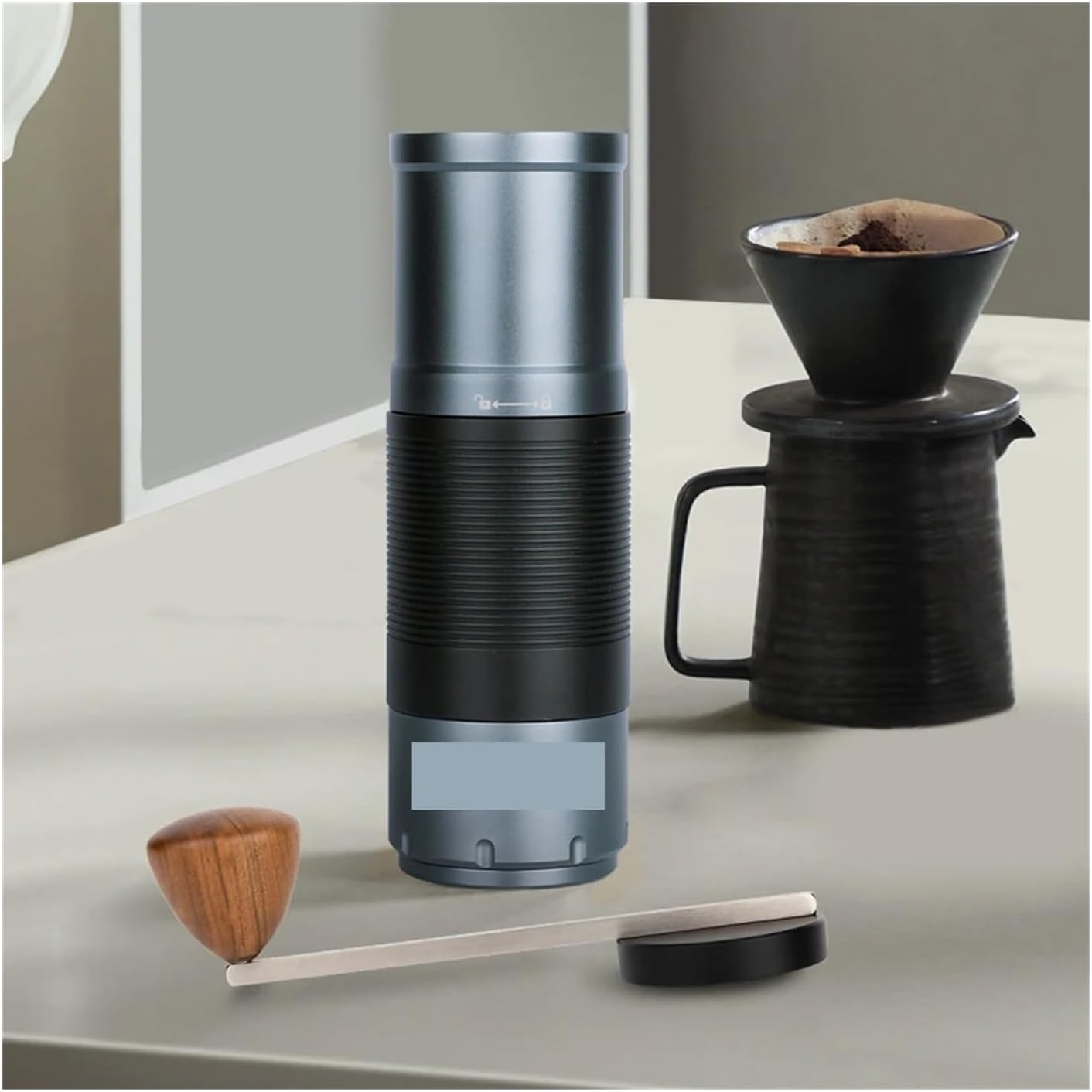 Portable Coffee Machine, Smart Electric Coffee Grinder Stainless Steel Disc Adjustable Grinding Degree USB Charging Compact Hand Brewing Kitchen Outdoor,for Outdoor Travel Picnic