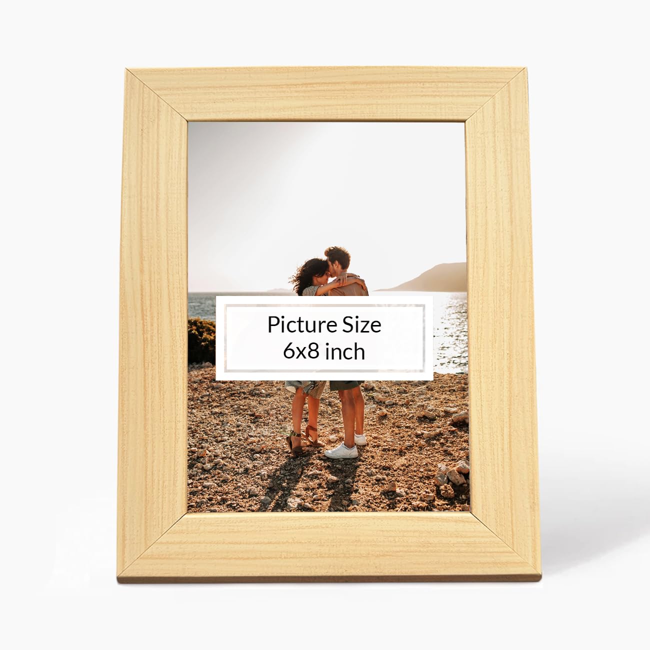 Art Street Customized Table Wood Tabletop Rectangular Photo Frame With Photo Upload, Birthday, Anniversary Gift For Husband, Couple, Brother, Sister, Parrents (6X8 Inch, Beige) - Image 6 thumbnail