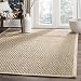 Safavieh Natural Fiber Collection NF114A Basketweave Natural and Beige Summer Seagrass Area Rug (5' x 8')