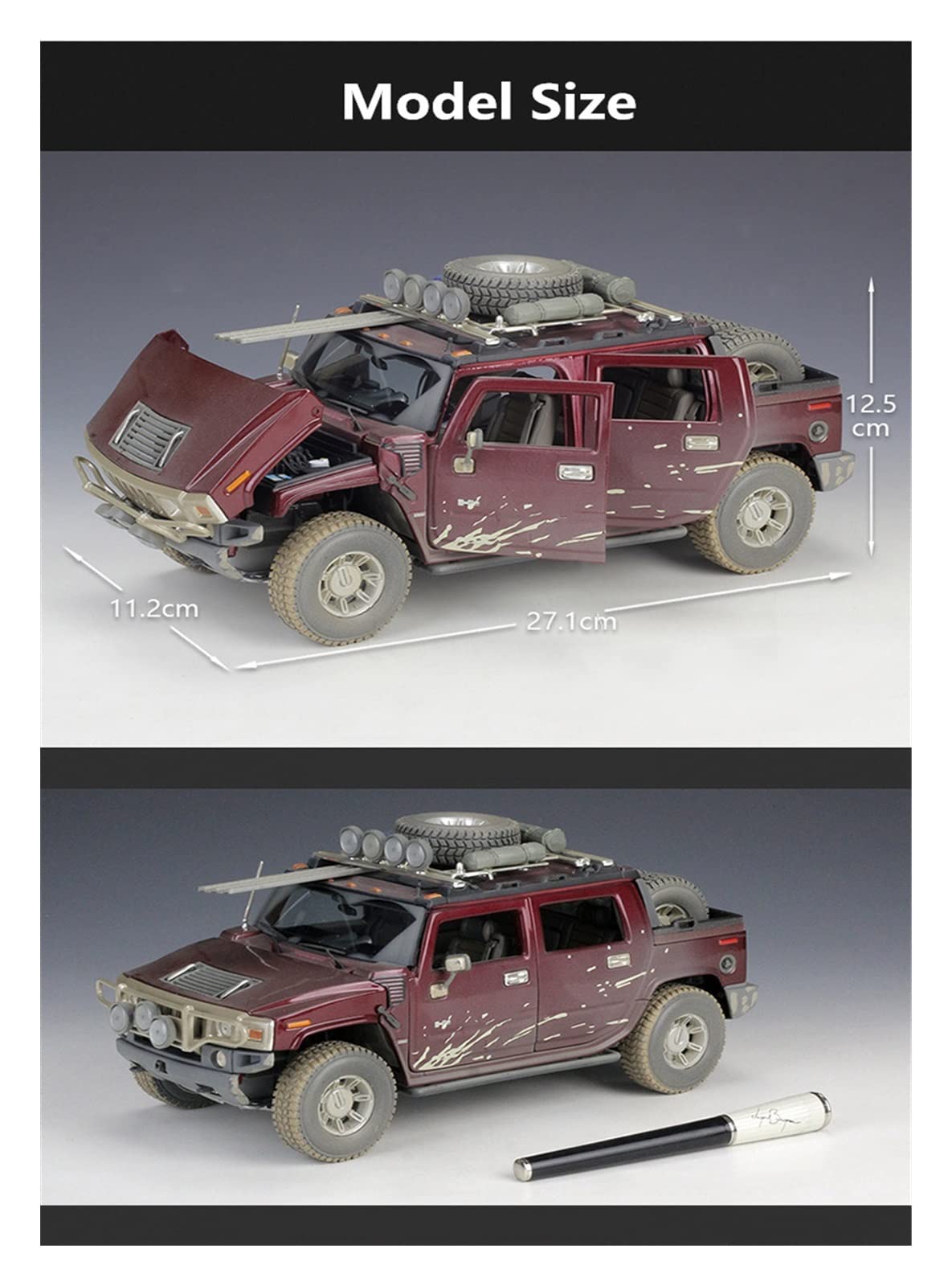 Amazon.co.jp: に適合する ハマー H2 SUT 1:18 合金車モデルダイ