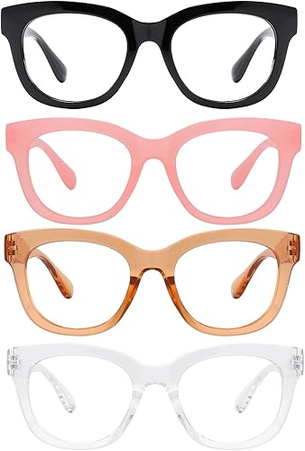 Miniatura 1 de Gafas de lectura para mujeres y hombres con montura cuadrada ovalada con bisagra de resorte, anti UV y antideslumbramiento