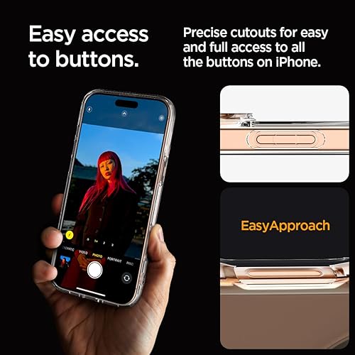 Vista 178 de Spigen Funda para iPhone 15 Pro, ultra híbrida MagFit [antiamarilleo] [compatible con Magsafe] - Fibra de carbono