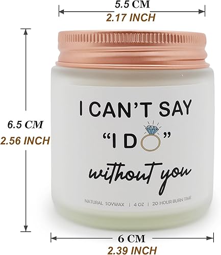 Miniatura 5 de I Can't Say I Do Without You - Velas perfumadas de lavanda, regalos del día de San Valentín para mujeres, regalos divertidos de dama de honor, día