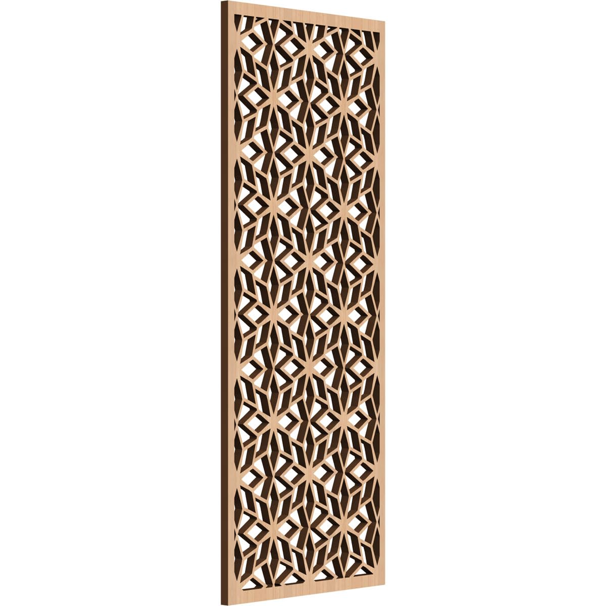 11 3/8"W x 29 3/8"H x 3/8"T Lake Decorative Fretwork Wood Wall Panels, Hickory