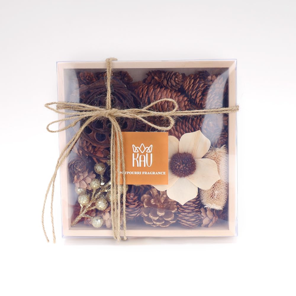 Potpourri Bowl Filler, Pot Pourri Dried Flower Vase Fill Mix, Fresh Flower Scented Box Poporri for Any Ocassion and Any Season, Spring Autumn Natural Flower and Pinecone Home Decor All Seasons