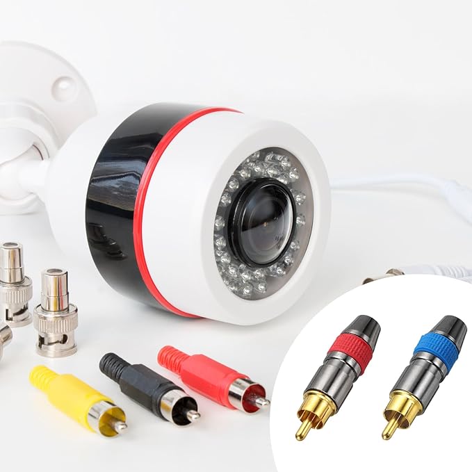4 Adaptadores de Conector RCA Macho para Audio y Video miniatura 6