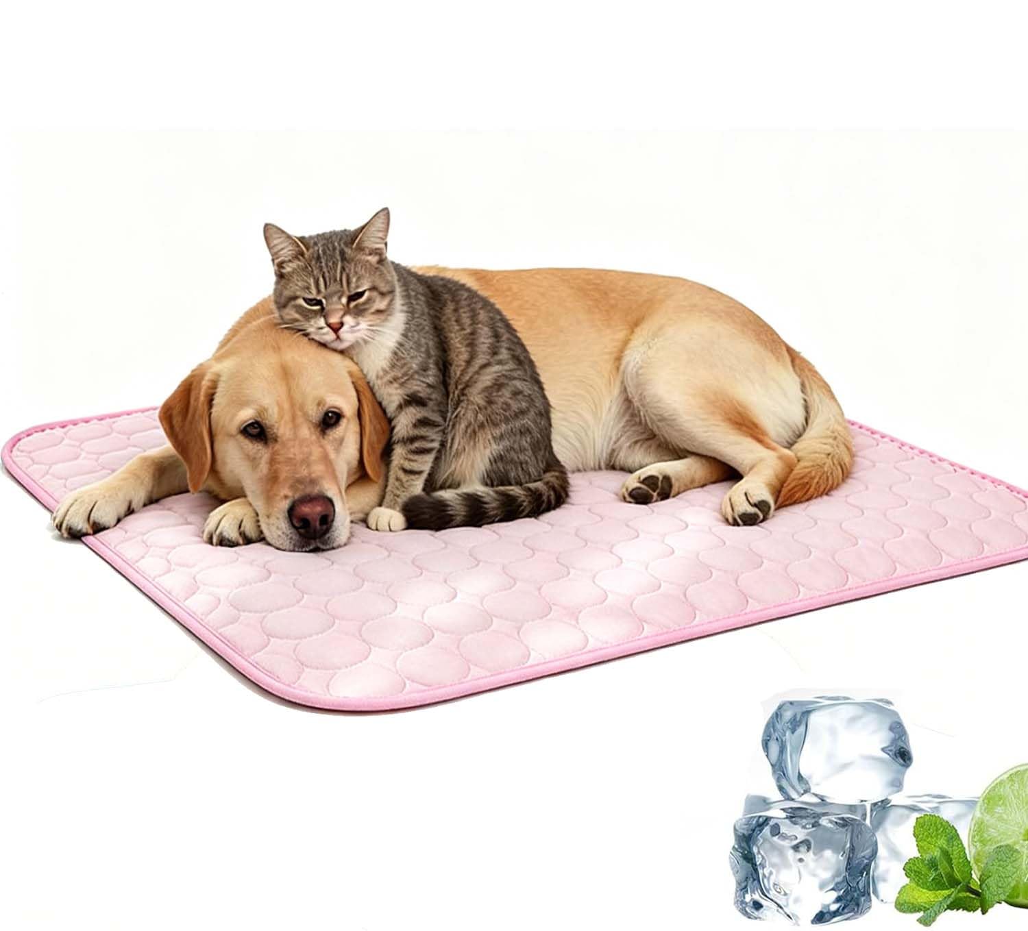 Alfombrilla de refrigeración para perros, portátil, lavable, con diseño antideslizante, alfombrilla de refrigeración transpirable para uso en interiores y exteriores, ideal para cama de gato de verano