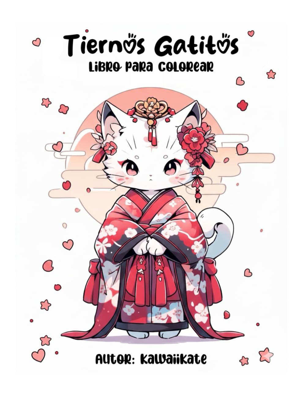 Tiernos Gatitos Libro para Colorear