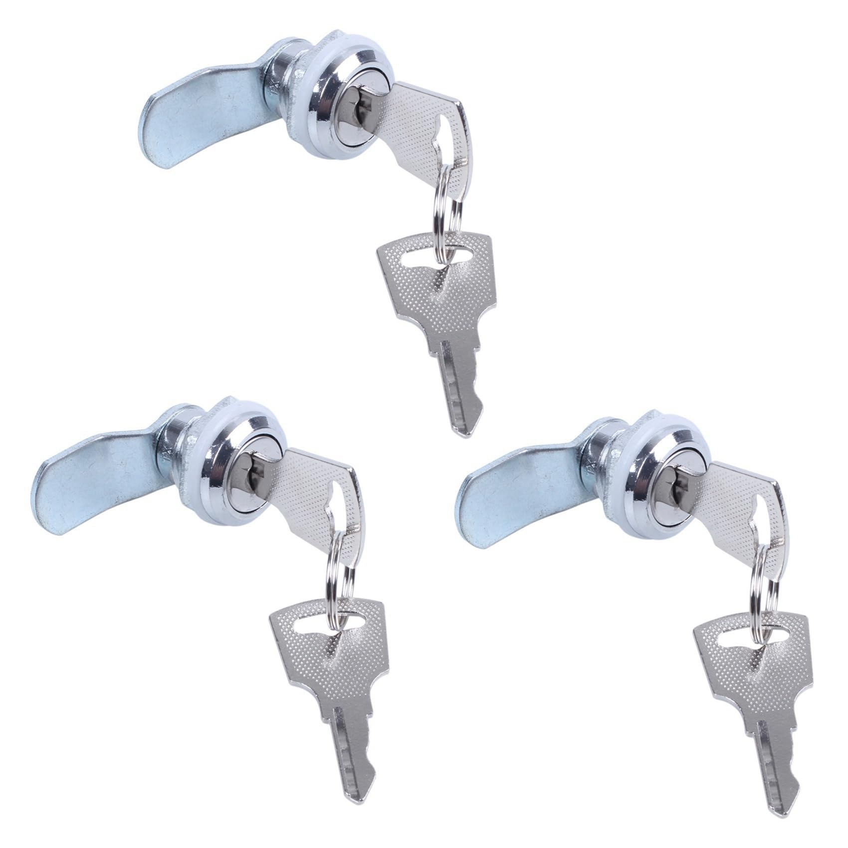 Jnchdghwa As Shown 3X Useful Cam Locks For Lockers,Cabinet Mailbox,Drawers, Cupboards + Keys