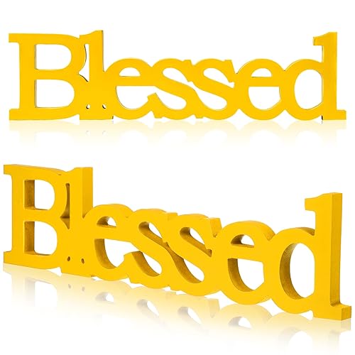Blulu Blessed Letter Table Sign Blessed Standing Letter Table Sign