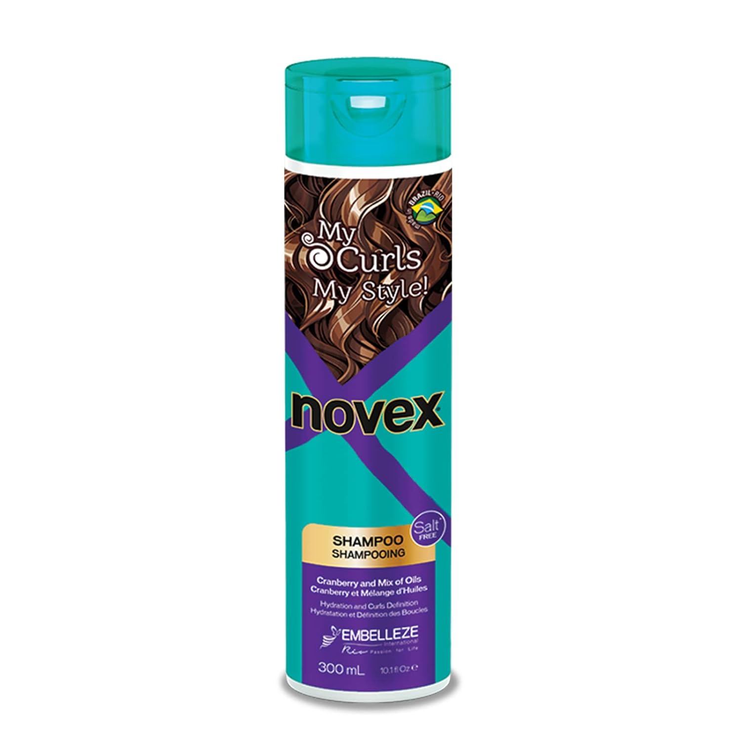 NOVEX My Curls Shampoo – 10.14 oz – Defines Curls -Controls Volume – Reduces Frizz – Adds Softness – For All Curly Hair Types