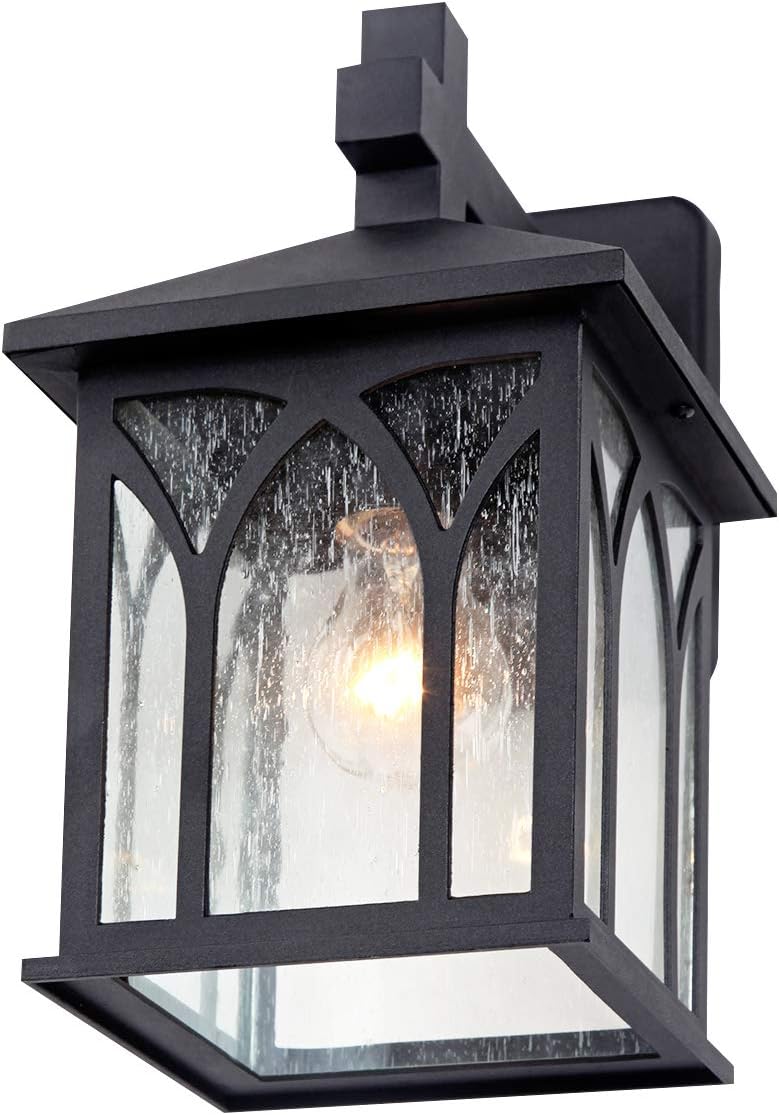 Uр Tо 50% оƒƒ Goalplus Outdoor Light fixtures Wall Mount 2 Pack Wall Lantern, Exterior Wall Lantern for Porch in Black Finish with Clear Seeded Glass, 11 1/2 High, LM3608-DNS-2P Uр Tо 60% оƒƒ Goalplus Outdoor Light fixtures Wall Mount 2 Pack Wall Lantern, Exterior Wall Lantern for Porch in Black Finish with Clear Seeded Glass, 11 1/2 High, LM3608-DNS-2P