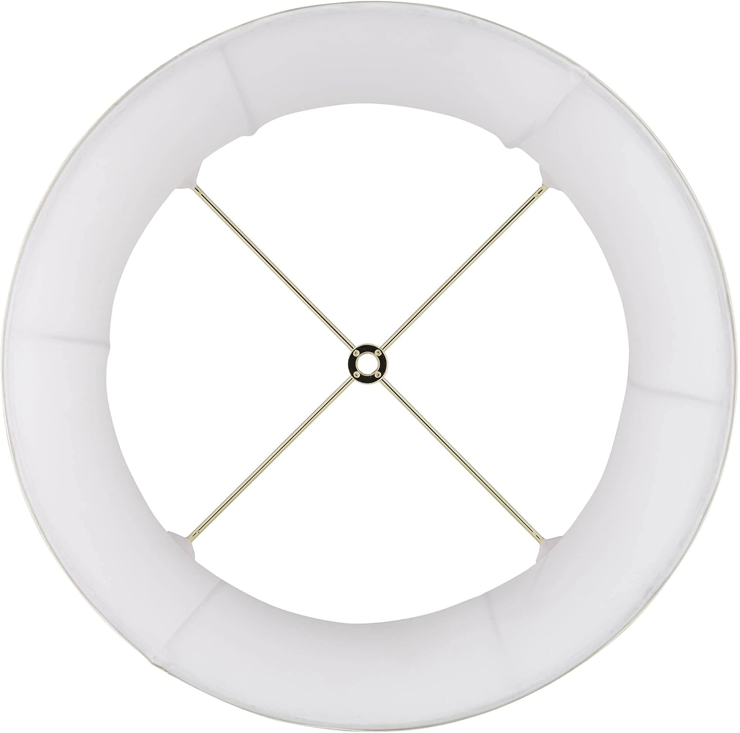 Set of 2 Softback Drum Lamp Shade (Pre-Assembled) s White Cream Medium 11.5" Top x 13.5" Bottom x 10" High (Spider) - Springcrest