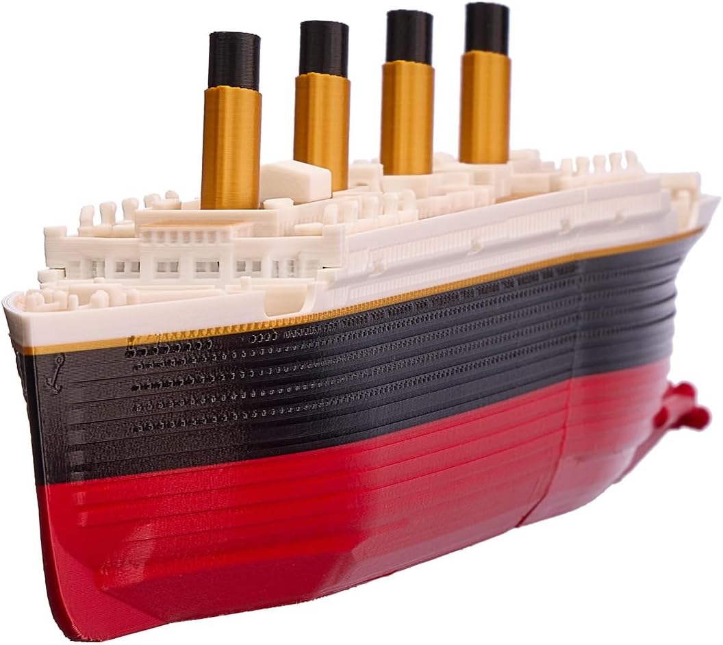 Large 16" Submersible Titanic Model Ship, Perfectly Balanced, Two-Stage Sinking, with Iceberg