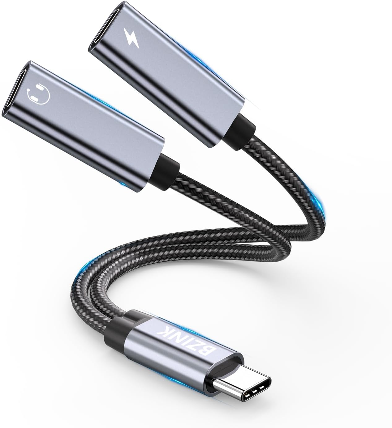 2 Pack in Ear Monitor Headphones+USB C Splitter, Dual USB C Headphone and Charger