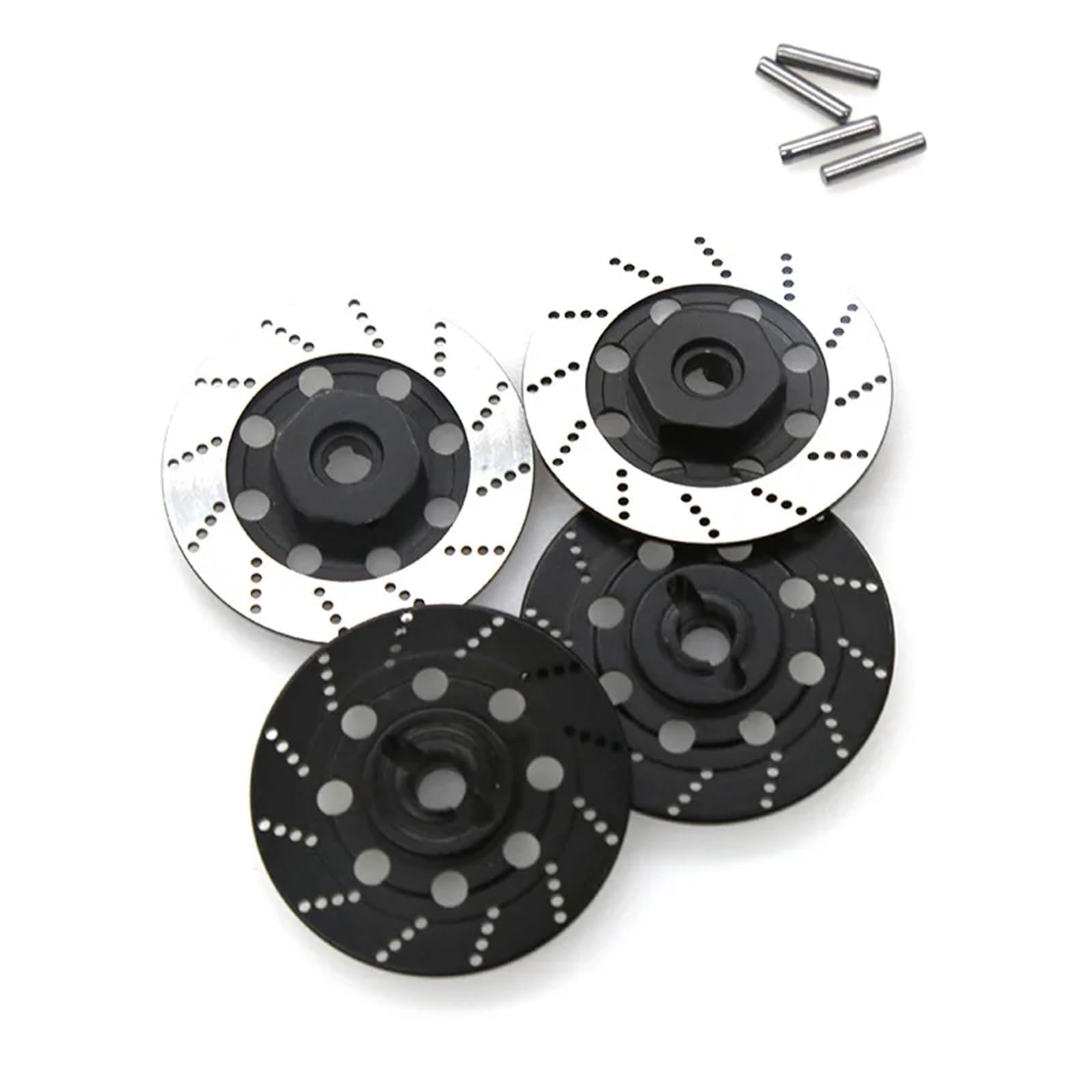 Adaptateur de moyeu Hexagonal de Roue en métal 12 mm avec Disque de Frein for Tamiya TT01 TT02 HSP 94123 for Voiture télécommandée Sakura D4 1/10(Blau)