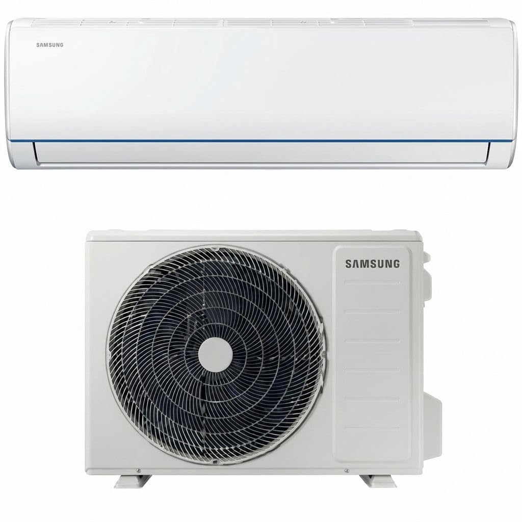 Samsung AR30 Panarea, Climatizzatore Monosplit in pompa di calore, 9000 BTU, SmartThings e Intelligenza Artificiale, WiFi, GAS R32, AR40H09C1BMNEU+AR40H09C1BMXEU, [Efficienza energetica A++/A+]