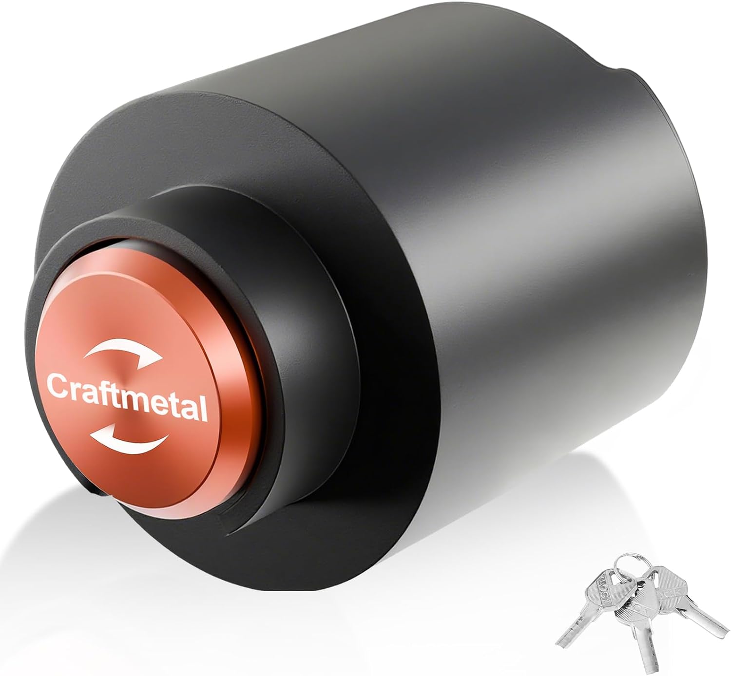 Heavy Duty Trailer Hitch Lock, Fits 2-5/16" Coupler, Secures Safety Chains Anti-Theft Ball Hitch Locks, Upgraded Pry Resistant & 360° Tamper-Proof Trailer Coupler Lock, for RV/Trailer/Boat/Pickup