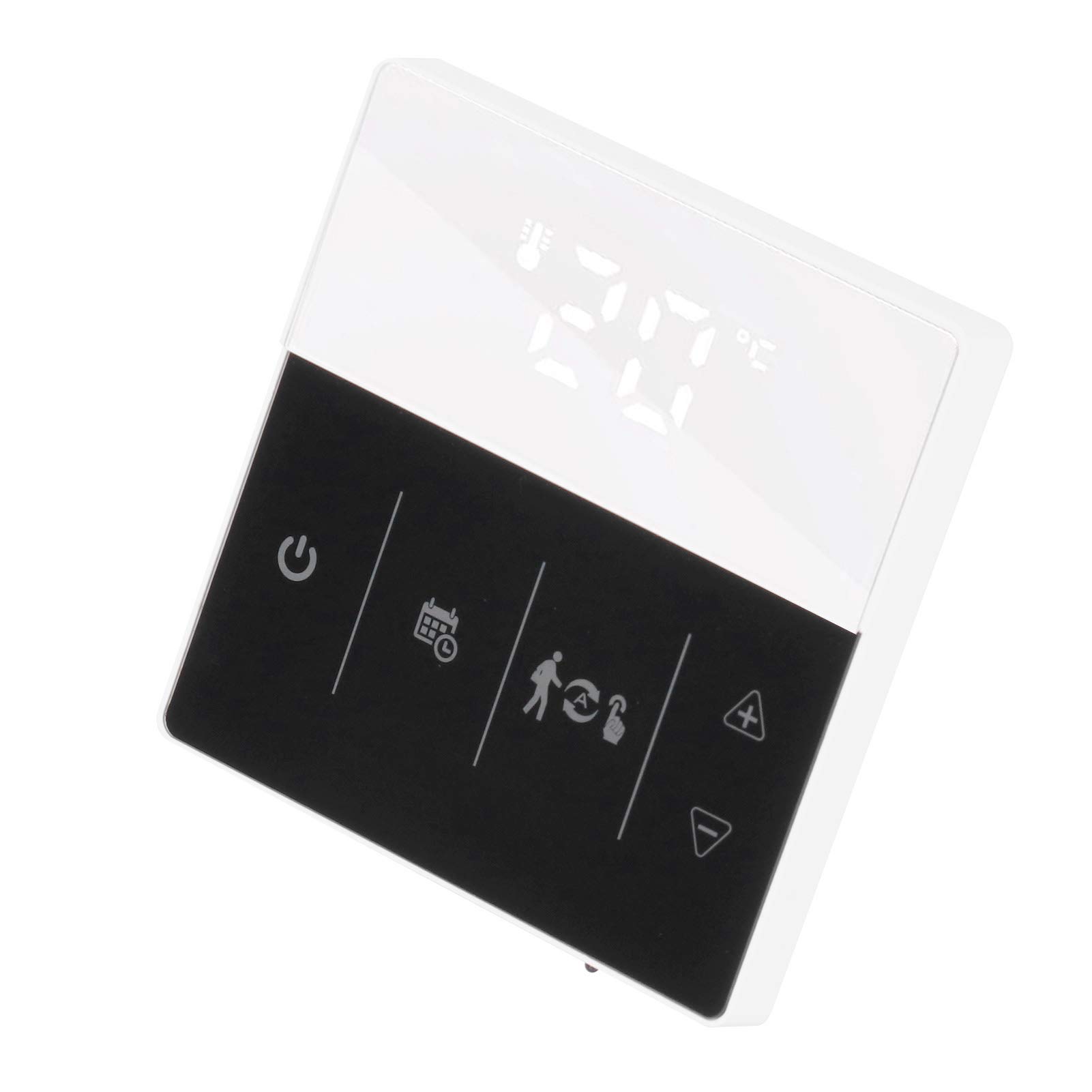 Generic Controlador de Temperatura de la Pared de Termostato Digital para Calefacción del Piso del Calentador de Agua con Programación Semanal para el Hogar (Blanco Negro)