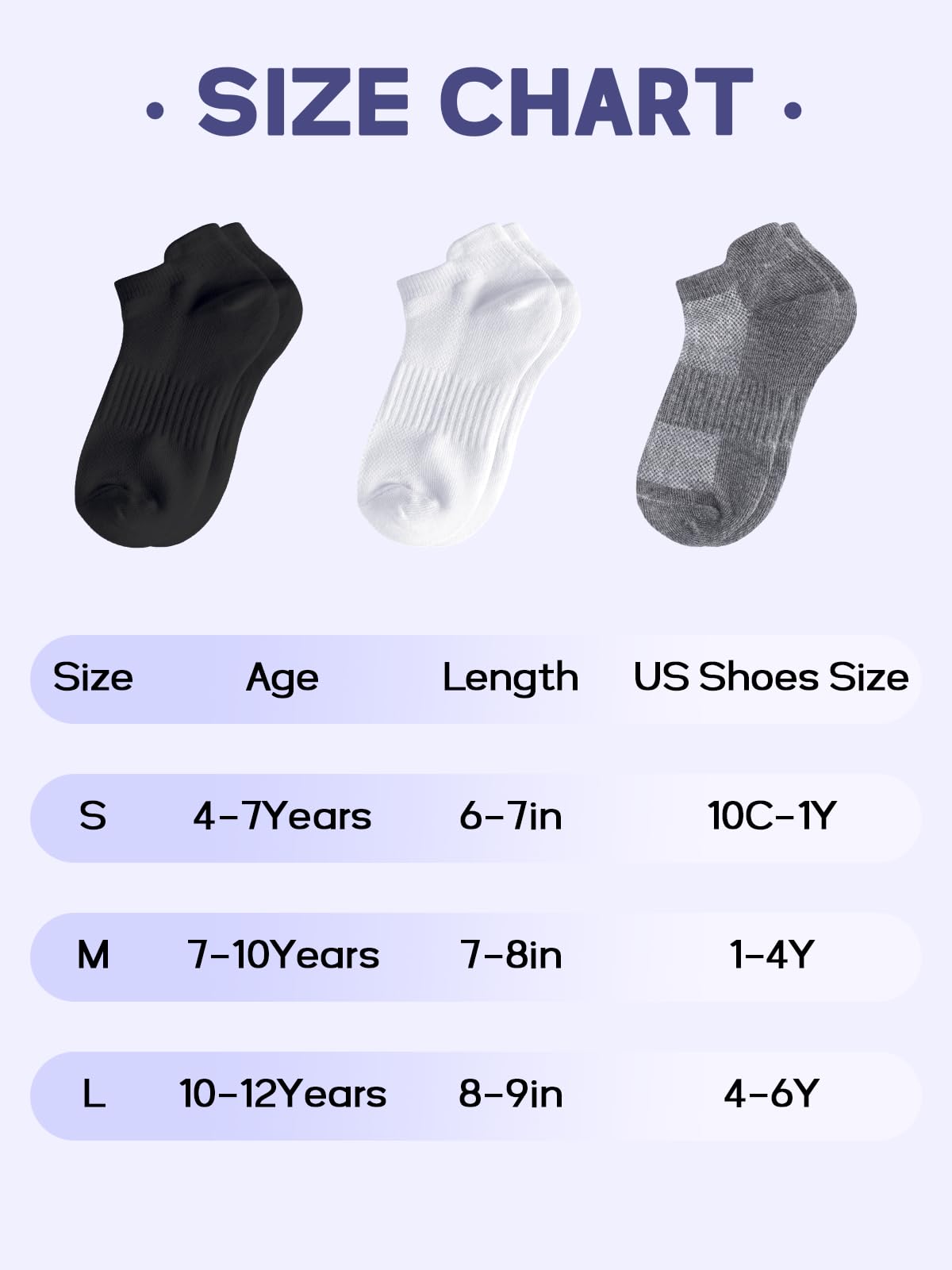 10 pares de calcetines para niños y niñas, calcetines atléticos de corte bajo, medio acolchado, de algodón, invisibles