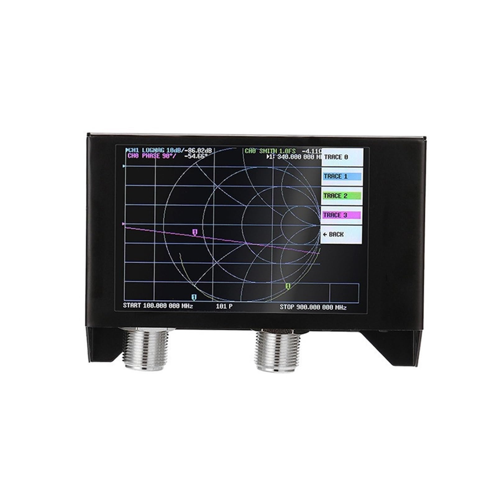 Netzwerkanalysator, NanoVNA SAA-2N VNA-Antennenanalysator 4-Zoll-Display 50 KHz -3 GHz Vektornetzwerk HF VHF UHF,für die Netzwerkkabeldiagnose