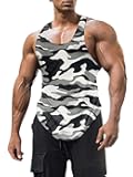 FITMENS Mens Stringer Tank Tops Y-Back Bodybuilding Sleeveless Gym Muscle Workout Shirts