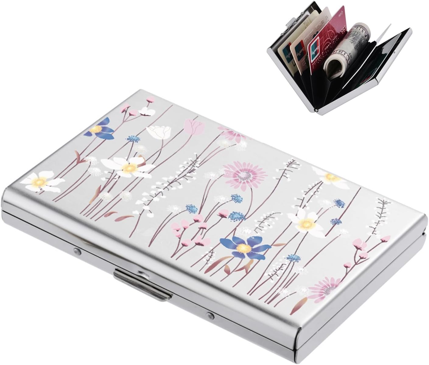 BONSYL® Credit Card Holder, RFID Blocking Slim Metal Credit Card Wallet, with Card Slots, for Women and Men. | RFID Blocking, Slim, 6 Card Slots