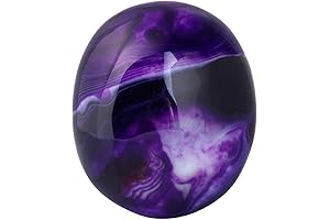 Rockcloud Irregular Polished Purple Agate Palm Stones: Soothe Your Soul with Nature's Tranquility