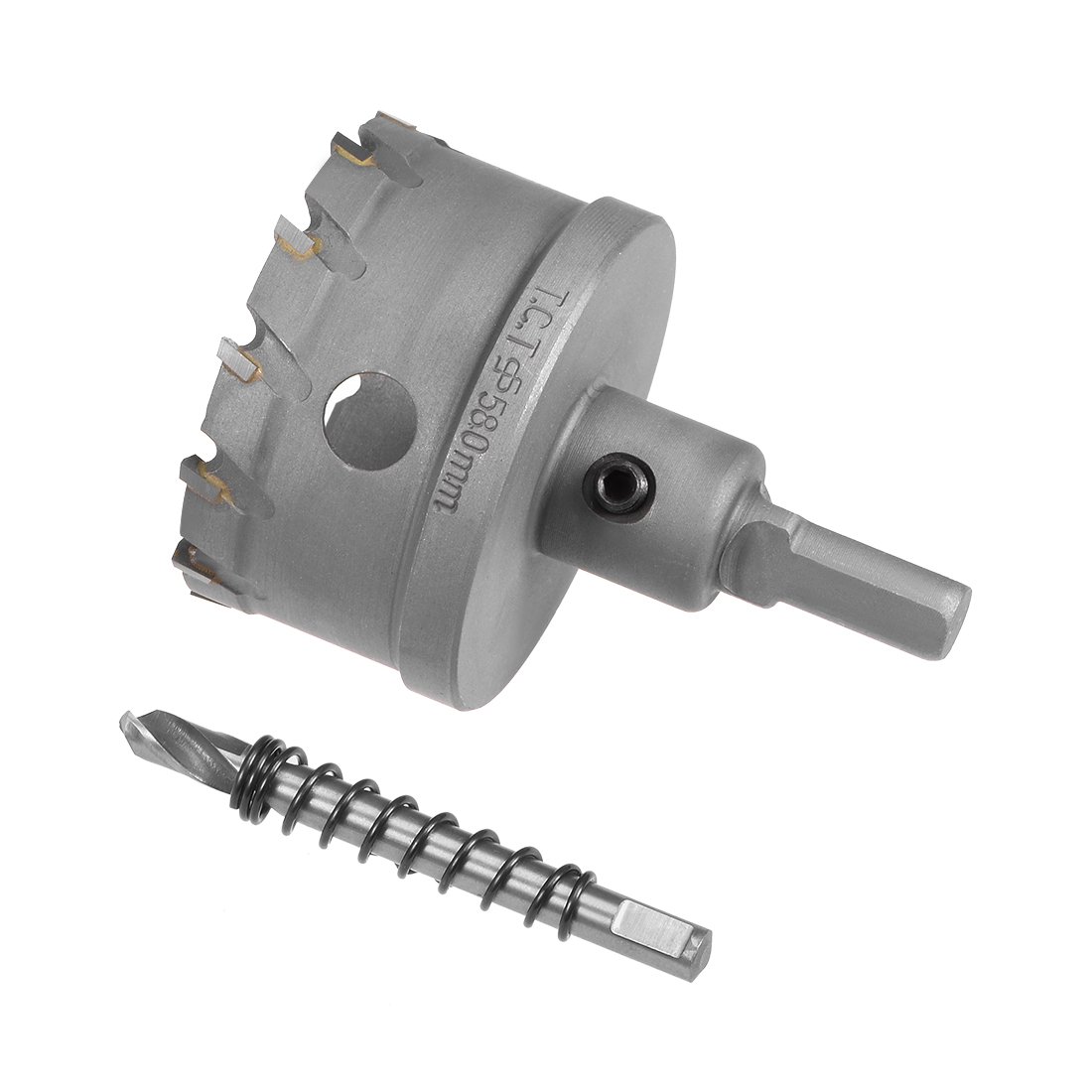 sourcing map Hartmetall Lochschneider, Lochsägen für 5mm Edelstahlblech Metall 58mm
