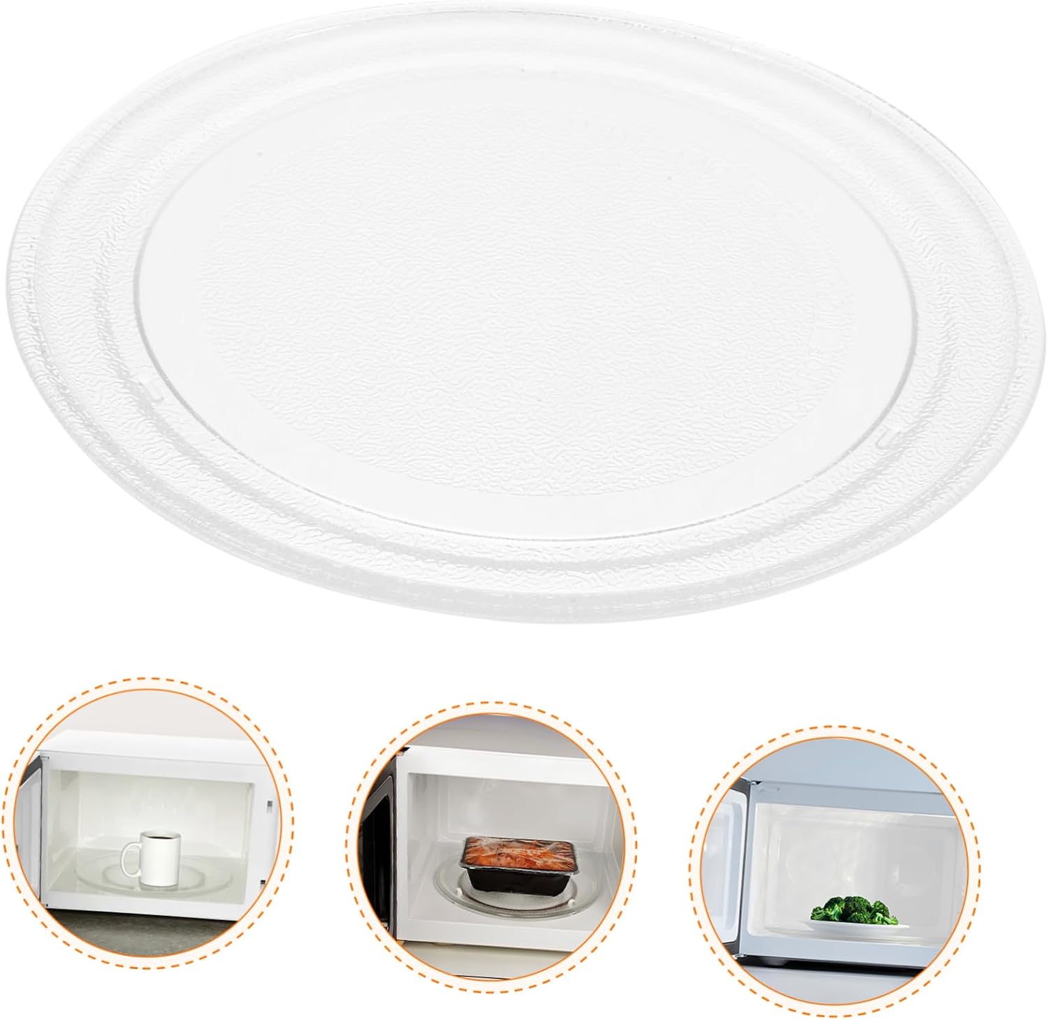 Microwave Glass Replacement Flat Bottom 25.5cm Turntable Plate