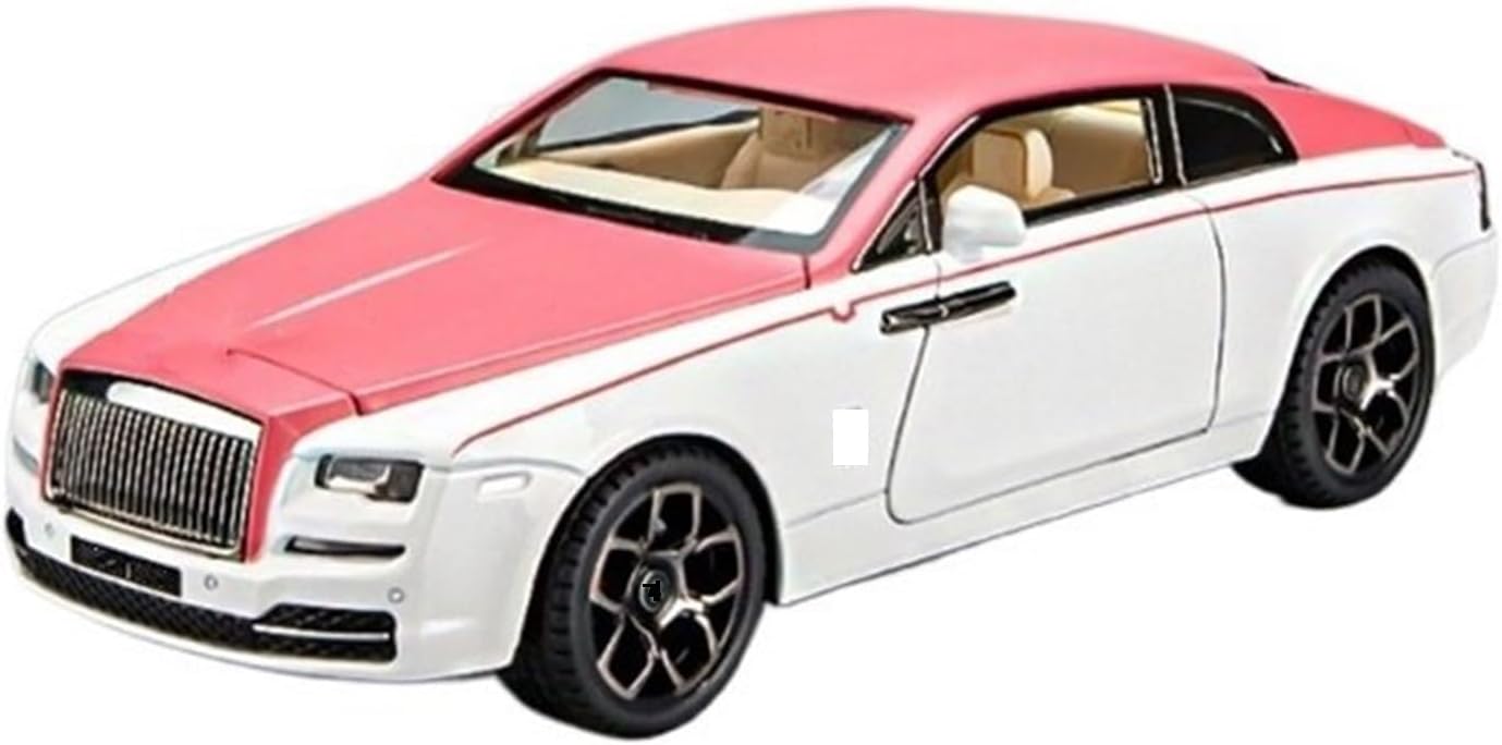 Classic Alloy Car Model Diecast Metal Model 1:22 for Rolls-Royce Wraith Metal Body Plastic Interior(Titanium)