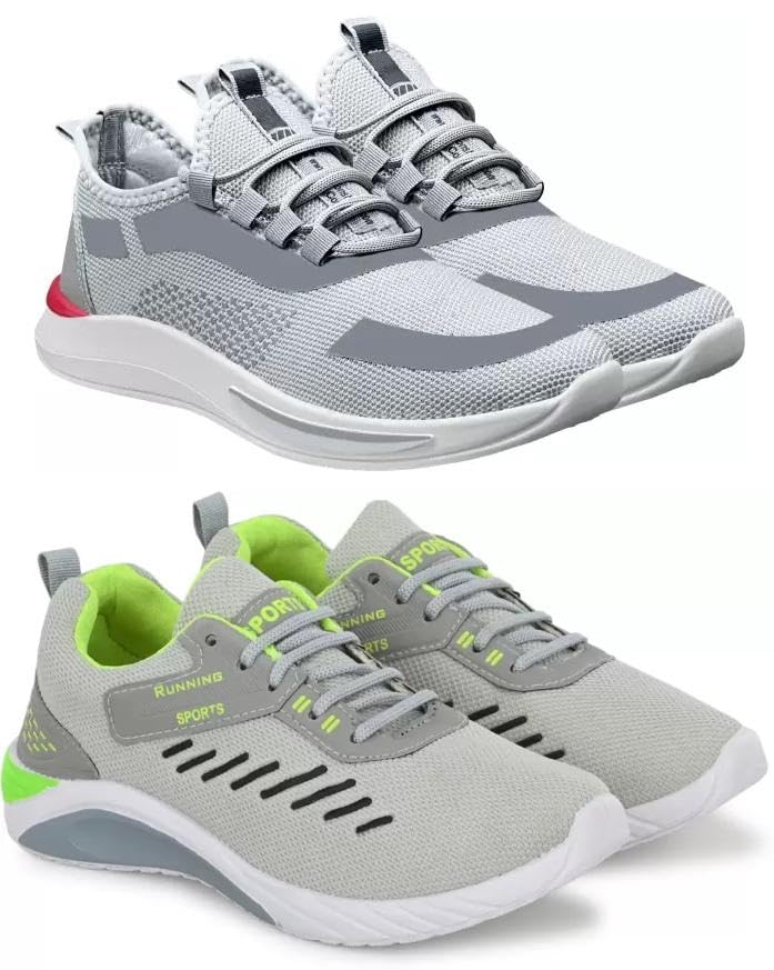 Exclusive Range of Soft Cushion Sports Running Shoes for Men (Pack of 2) Multi-image-9