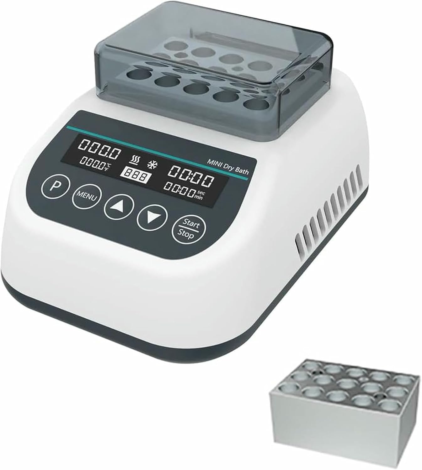 Dry Bathroom MINIINCUBADORA, Laboratory Heating and Cooling, Water Bath with Optional CENTRIFUGA Tubes of 0.2/0.5/1.5/2 ML, 9 Program Settings, CONTR