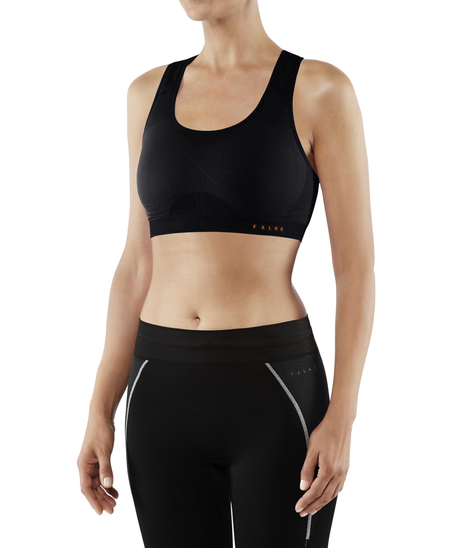 FALKE Damen Sport-BH Madison Low Support W Sb Funktionsmaterial für niedrigen Aktivitätslevel 1 Stück, Schwarz Black 3000, XS