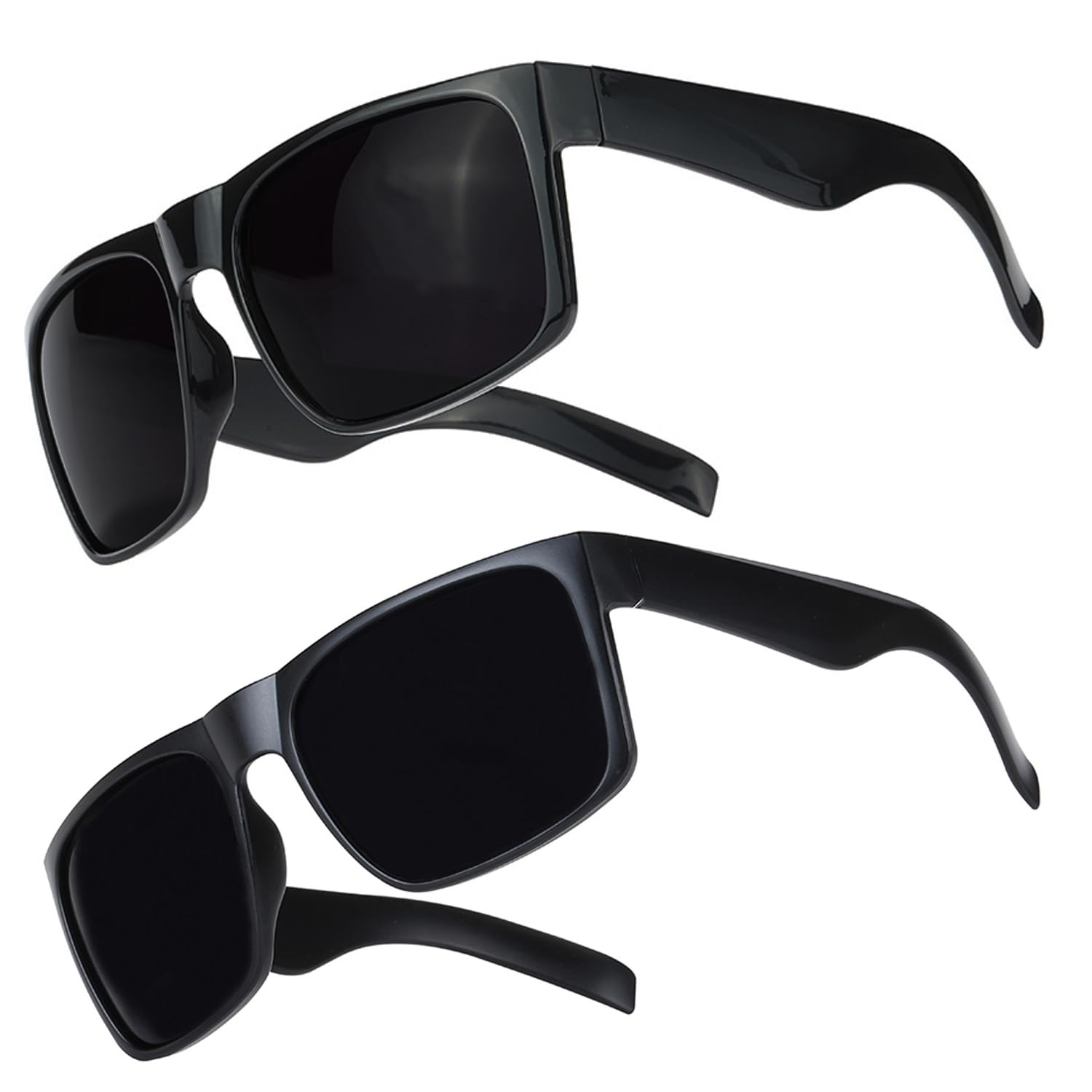 2 Packung CAT 5 Super dunkle polarisierte überdimensionierte Sonnenbrille Männer XL Big Head große breite Schattierungen Migräne empfindliche