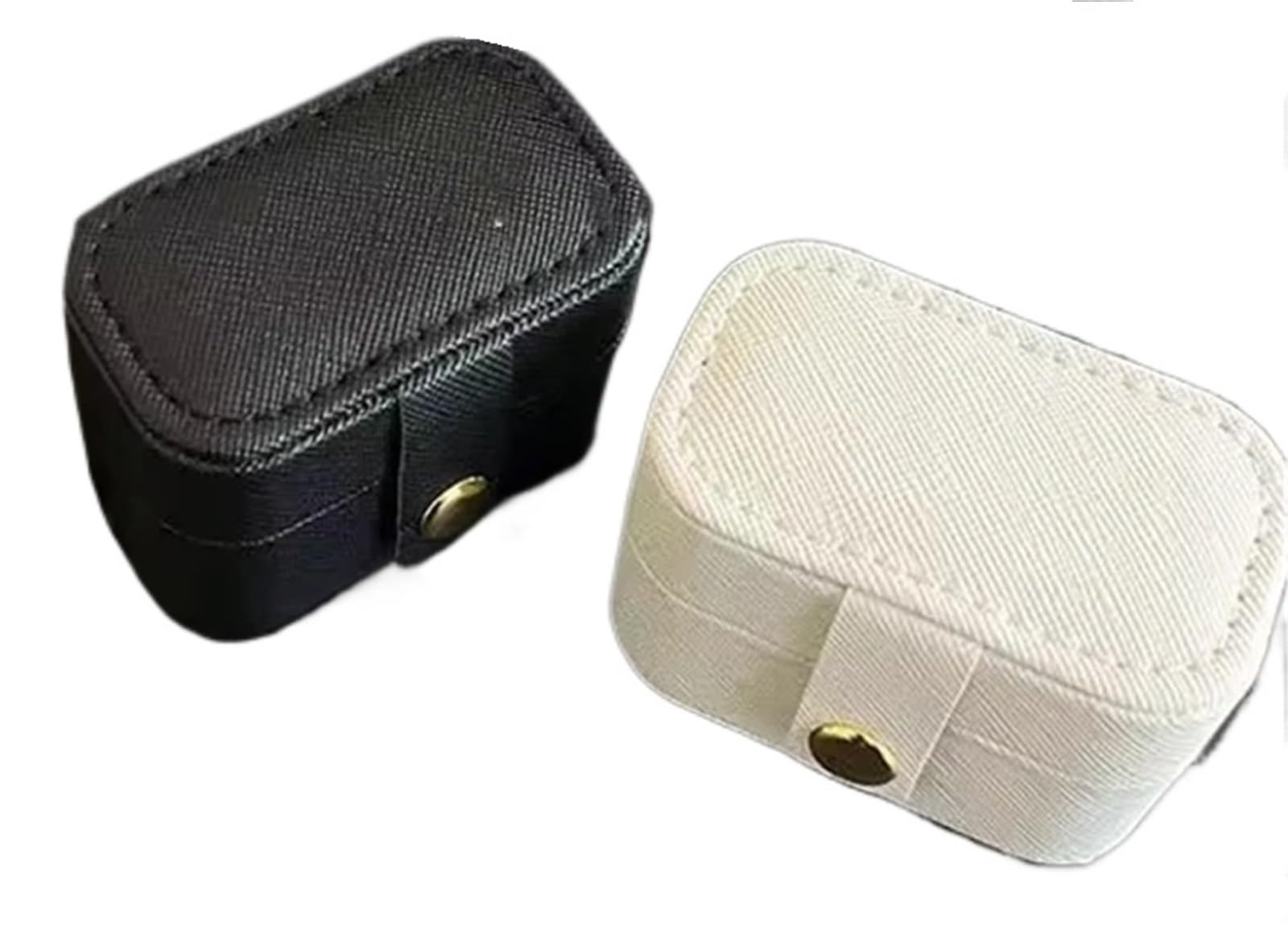 Naszyjnik Etui podróżne 4 szt. Przenośna mała torba do przechowywania biżuterii Podróżna prosta skórzana bransoletka z pierścionkiem Kolczyki Box Organizer(Pink)