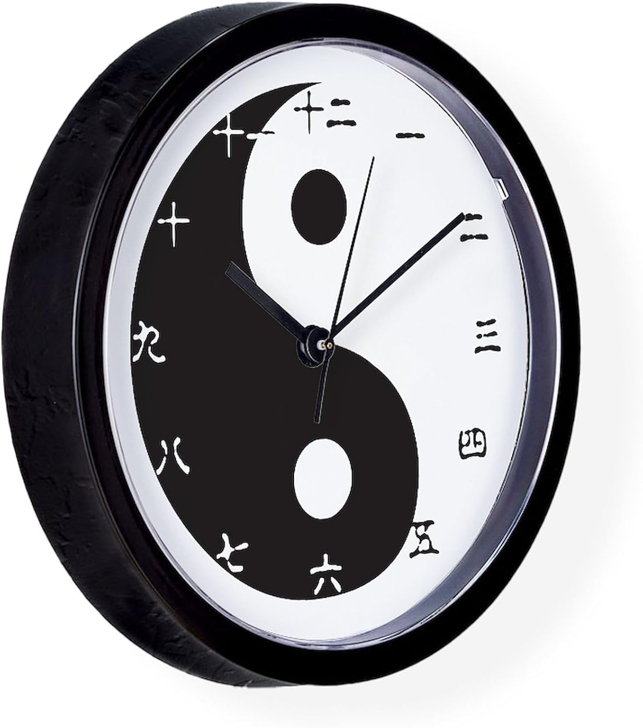 CafePress Yin Yang Chinese 10" Wall Clock for Livingroom, Kitchen, or Office