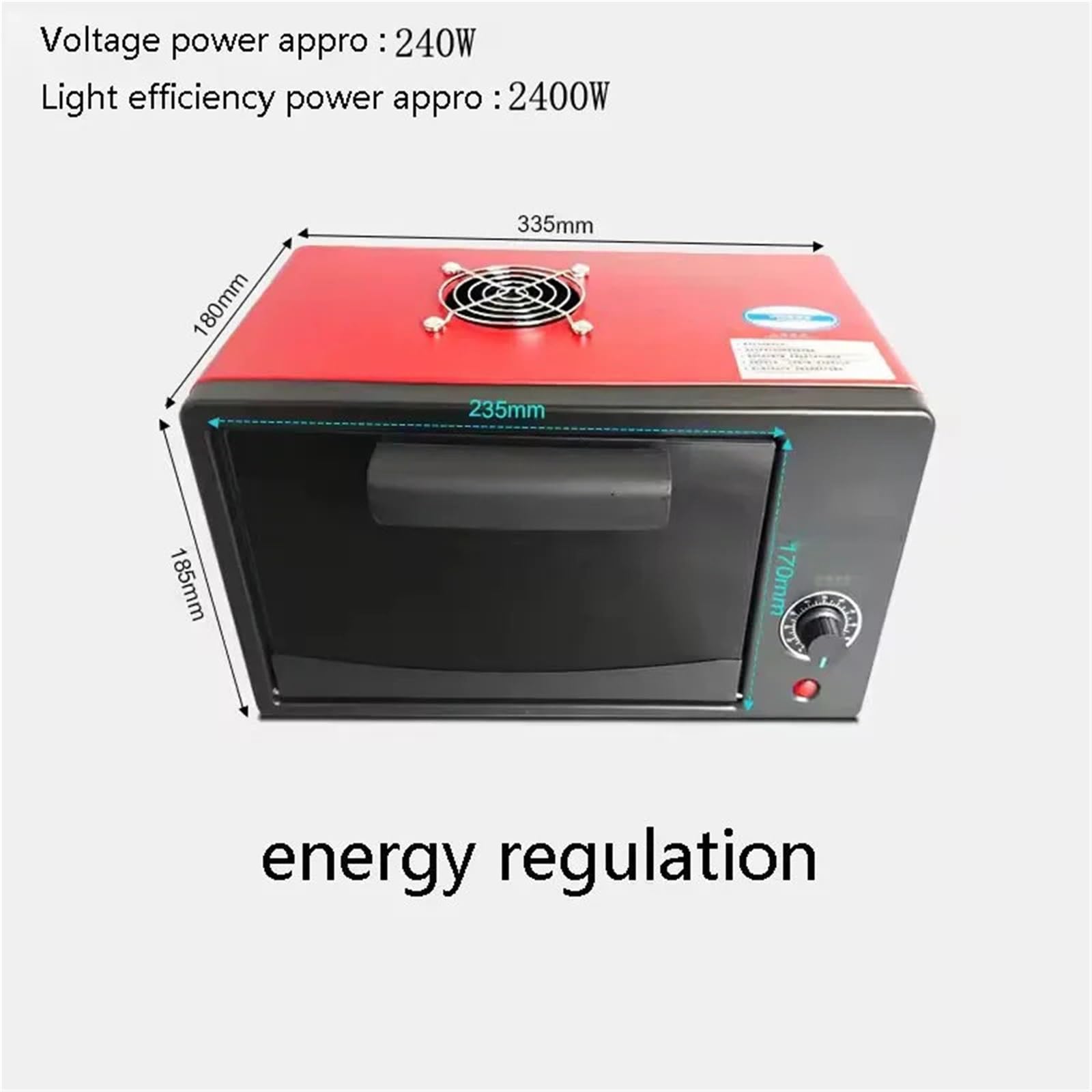 Lámpara de curado UV LED Caja de curado Resina 2400 W, luz Ultravioleta 405 NM, 395 y 365 for Mayor tenacidad, rigidez flexibilidad(Energy Regulation,395nm*365nm)