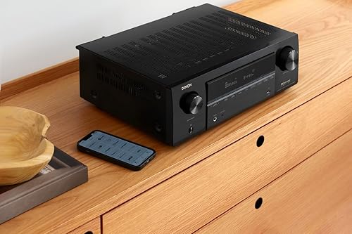 Miniatura 8 de Denon AVR-X1800H Receptor estéreo AV de 7.2 canales, 80 Wcanal, transmisión inalámbrica a través de HEOS incorporados, WiFi y Bluetooth, compatible