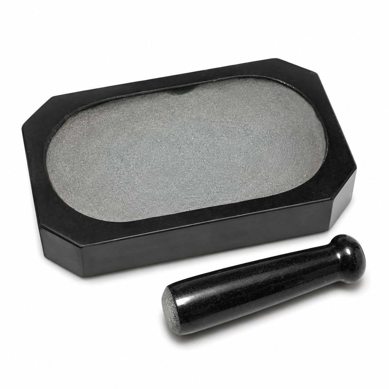 Black granite Rectangular base Stone Kalvam with Pestle(10 Inch), Rectangular Sil Batta/Ammi Kal/Ammikallu for Chutney, Masala, Spice, Herb Grinding & Traditional Indian Kitchen Use-image-41