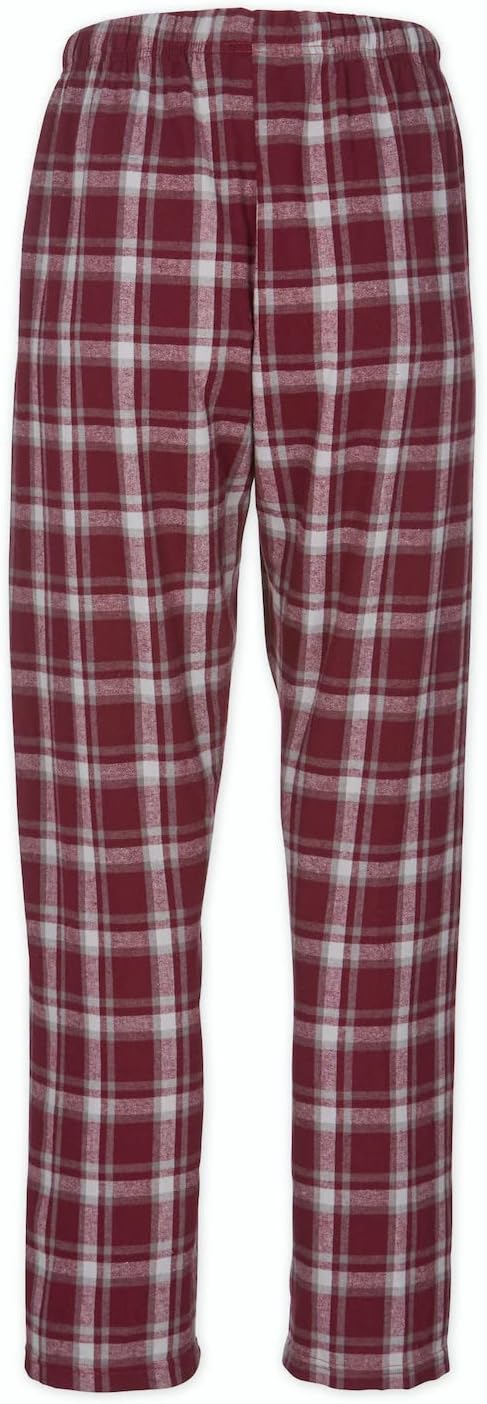 boxercraft Haley Women’s Flannel Pajama Pants – 100% Cotton Plaid Lounge Sleep Pants with Pockets, Adjustable Drawstring Waist, Soft Cozy Relaxed Fit PJ Bottoms for Women, Heritage Maroon XXS